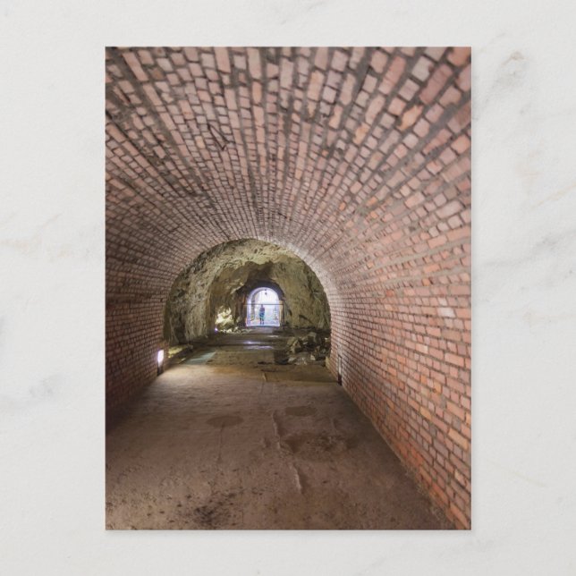 Brick Tunnel In A Military Bunker Postcard (Front)