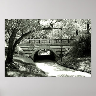 Brick Underpass and Path in Central Park Poster