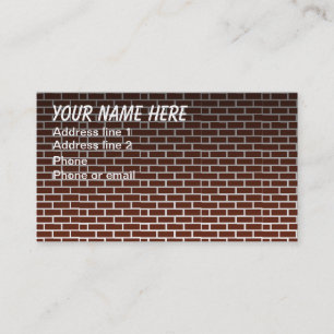 BRICK WALL #1 BUSINESS CARD