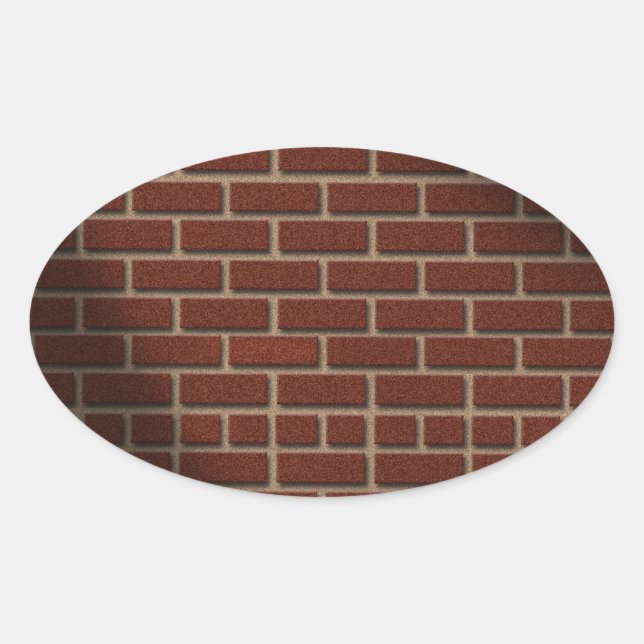 BRICK WALL 2 OVAL STICKER (Front)