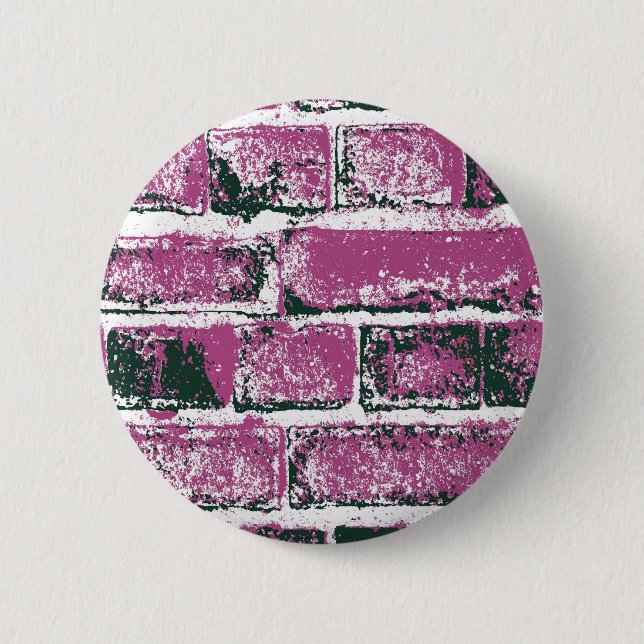 BRICK WALL 6 CM ROUND BADGE (Front)