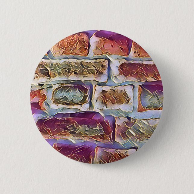 BRICK WALL   6 CM ROUND BADGE (Front)