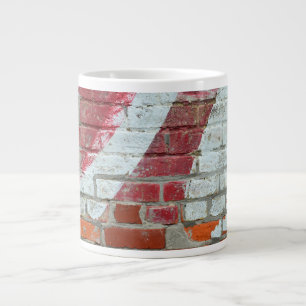 Brick Wall Advertisement Detail, Council Grove, KS Large Coffee Mug