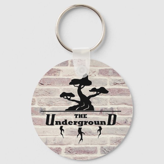 Brick Wall Background Business Logo Key Ring (Front)