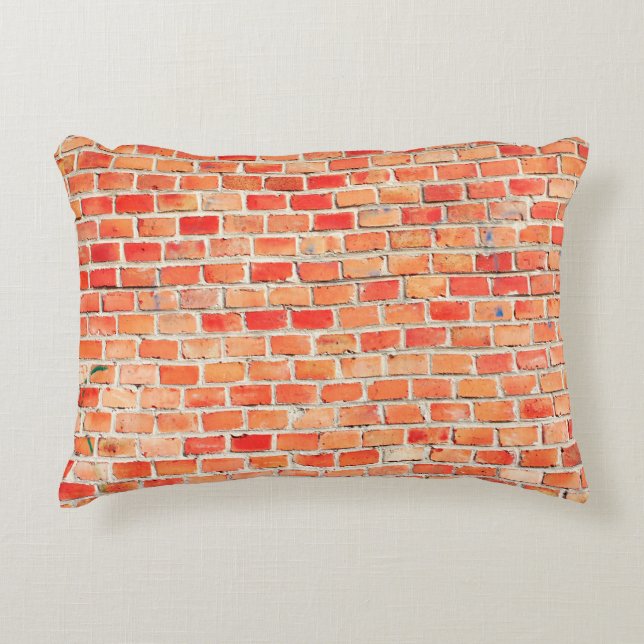 Brick wall background or texturebrick, design, int decorative cushion (Front)