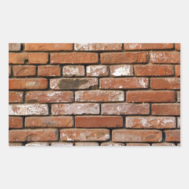 Brick Wall Background Rectangular Sticker (Front)