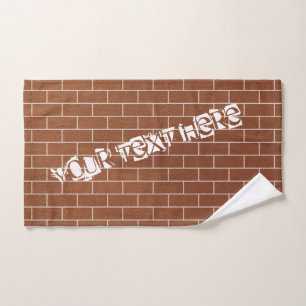 Brick Wall Bath Towel Set Personalised Text