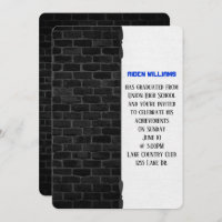 brick wall border for graduation party