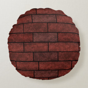 Brick wall , brick round cushion