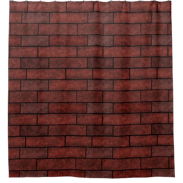 Brick wall , brick shower curtain (Front)