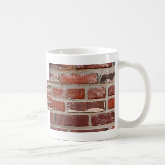 Brick wall brick texture customise the words coffee mug (Right)