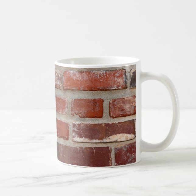Brick wall brick texture customise the words coffee mug (Right)