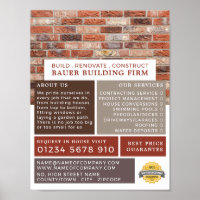 Brick Wall, Building Firm, Builders Advertising