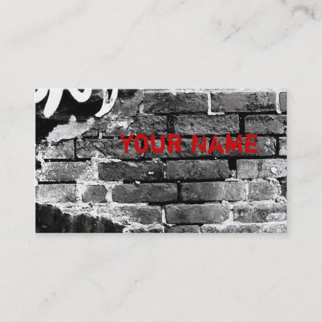 brick wall business card (Front)