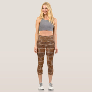 Brick wall capri leggings