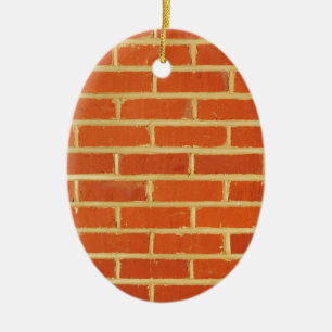 Brick wall ceramic tree decoration
