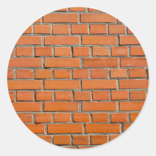 Brick Wall Classic Round Sticker