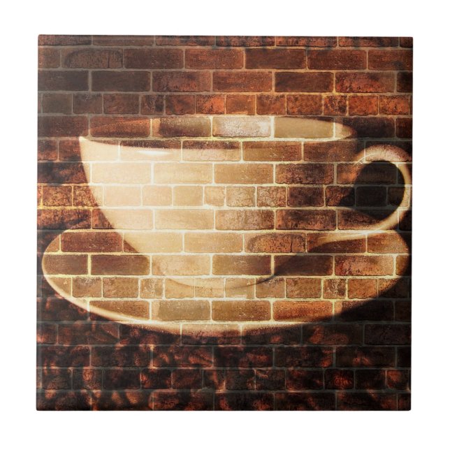 Brick Wall Coffee Tile (Front)
