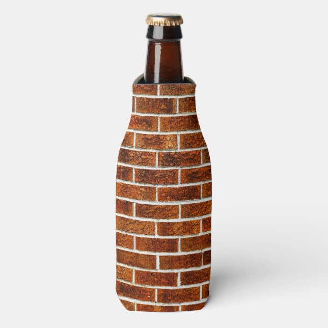 Brick Wall Cool Texture Pattern Bottle Cooler (Bottle Front)