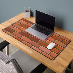brick wall desk mat