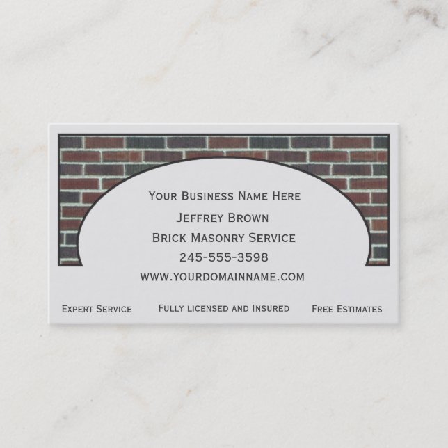 Brick Wall Framed Business Cards (Front)