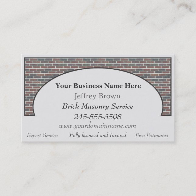 Brick Wall Framed Business Cards (Front)