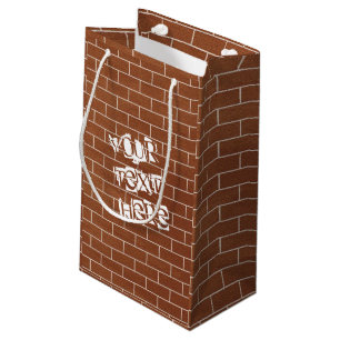 Brick Wall Gift Bag Personalised Text