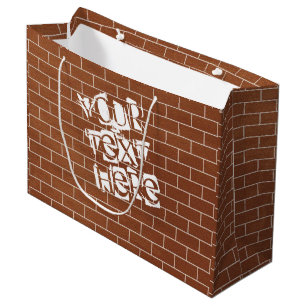 Brick Wall Gift Bag with Custom Text