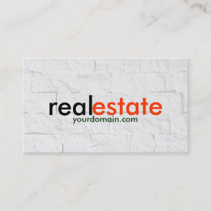 Brick Wall Grey Real Estate Agent Business Card