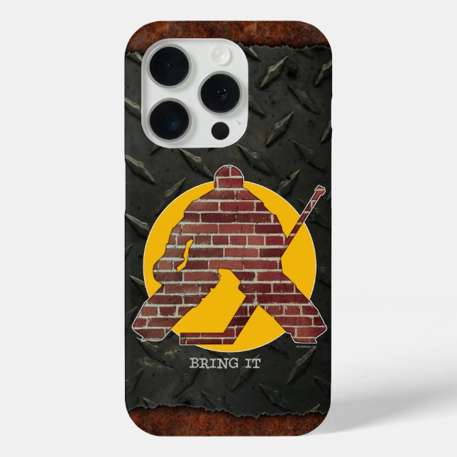Brick Wall Hockey Goalie Case-Mate iPhone Case (Back)
