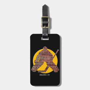 Brick Wall Hockey Goalie Luggage Tag