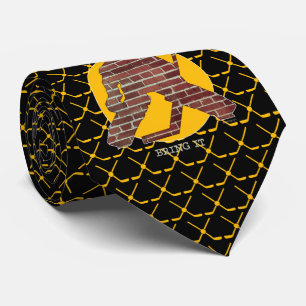 Brick Wall Hockey Goalie Neck Tie