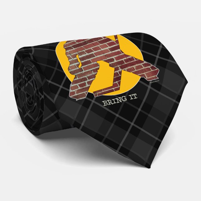 Brick Wall Hockey Goalie Tie (Rolled)