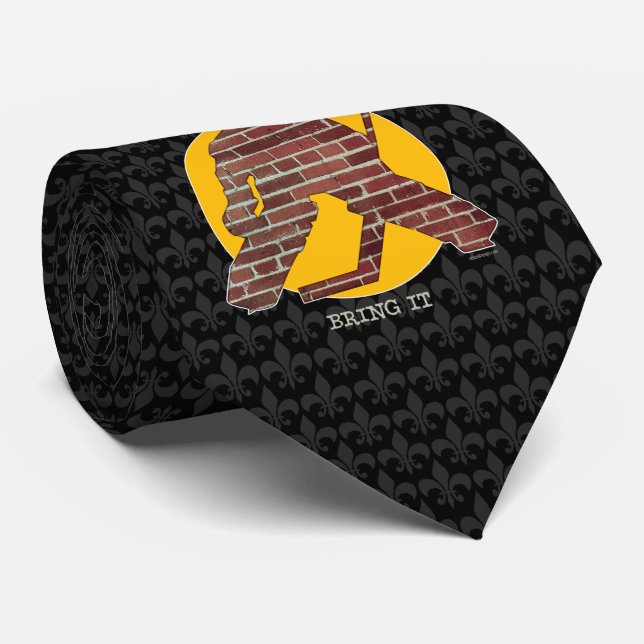 Brick Wall Hockey Goalie Tie (Rolled)