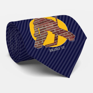 Brick Wall Hockey Goalie Tie