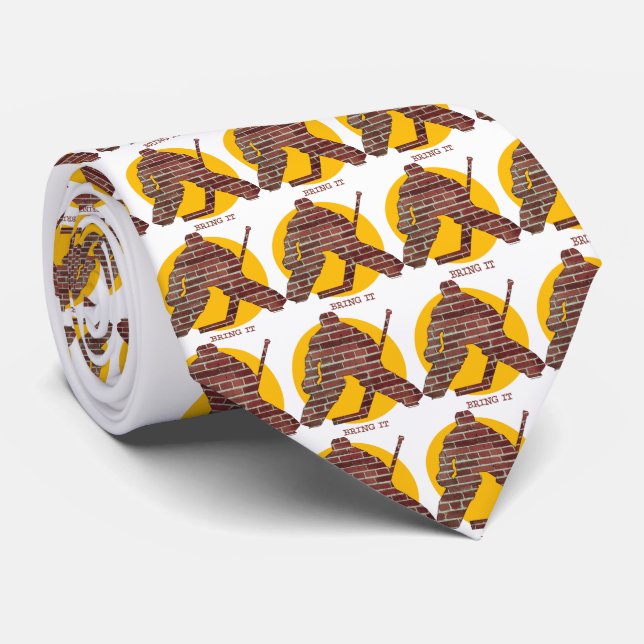 Brick Wall Hockey Goalie Tie (Rolled)