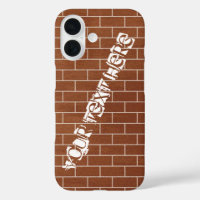 Brick Wall iPhone Case with Custom Text