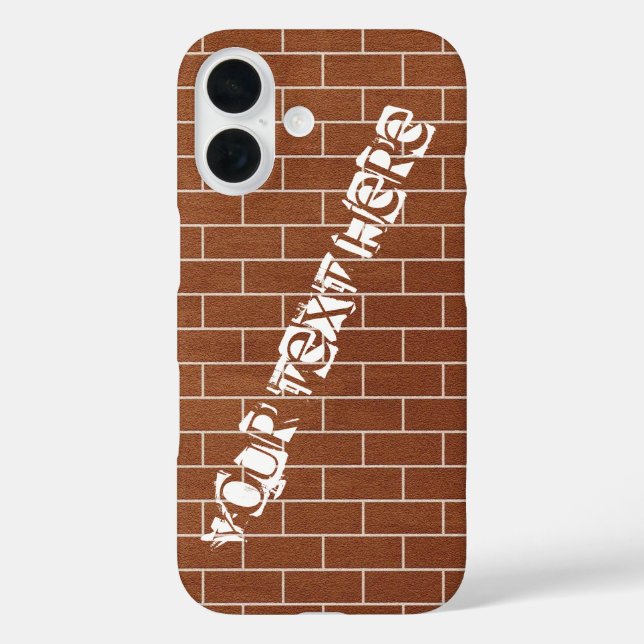 Brick Wall iPhone Case with Custom Text (Back)
