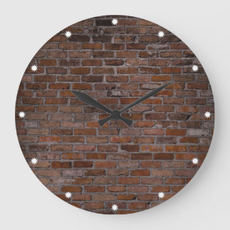 Brick Wall Large Clock