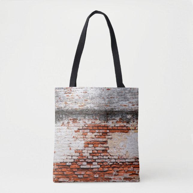  brick wall on the roadabandoned, abstract, aged,  tote bag (Front)
