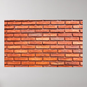 Brick wall orange brick wall brick poster