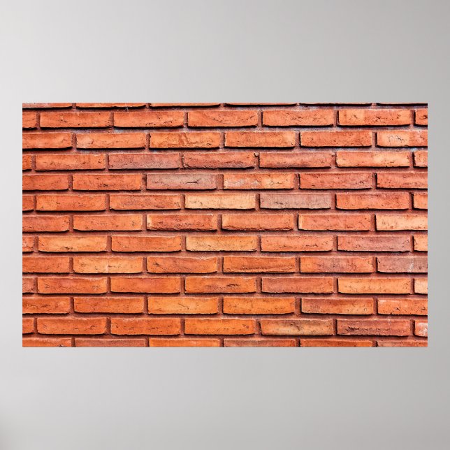 Brick wall orange brick wall brick poster (Front)