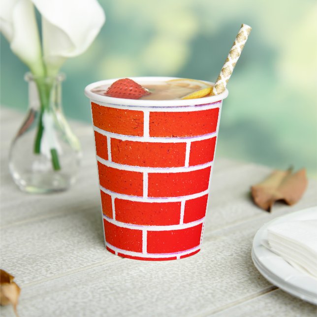 Brick Wall Paper Cups (Insitu)