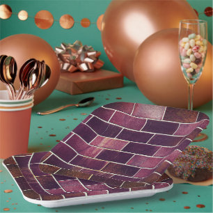 Brick Wall Paper Plate