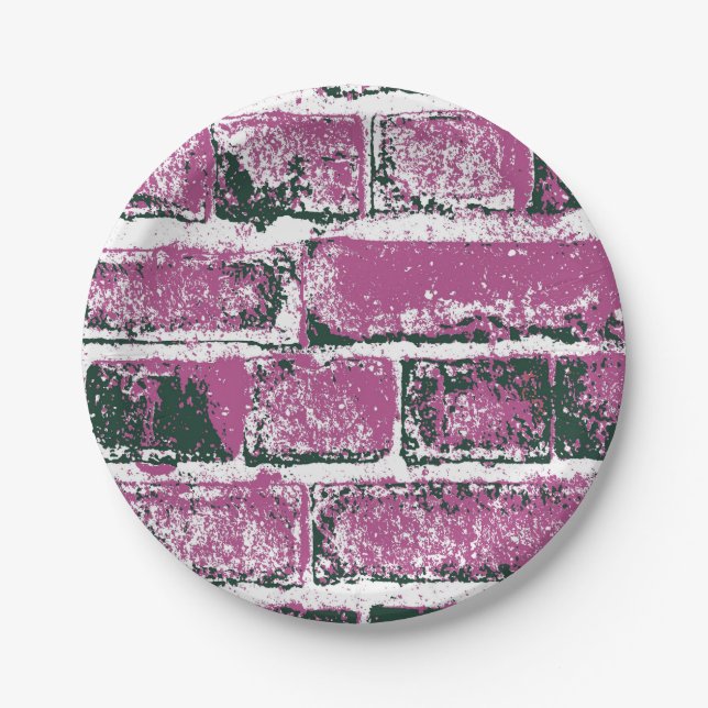 BRICK WALL PAPER PLATE (Front)