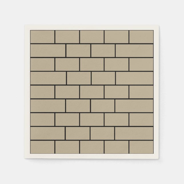 Brick Wall Party Napkin (Front)