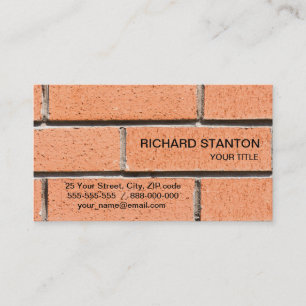 Brick wall pattern business card