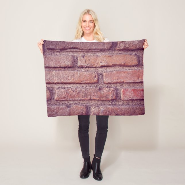 Brick Wall Pattern Fleece Blanket – Cosy Brick  (In Situ)