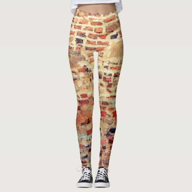 Brick Wall Pattern Leggings (Front)