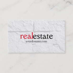 Brick Wall Pattern Real Estate Agent Business Card